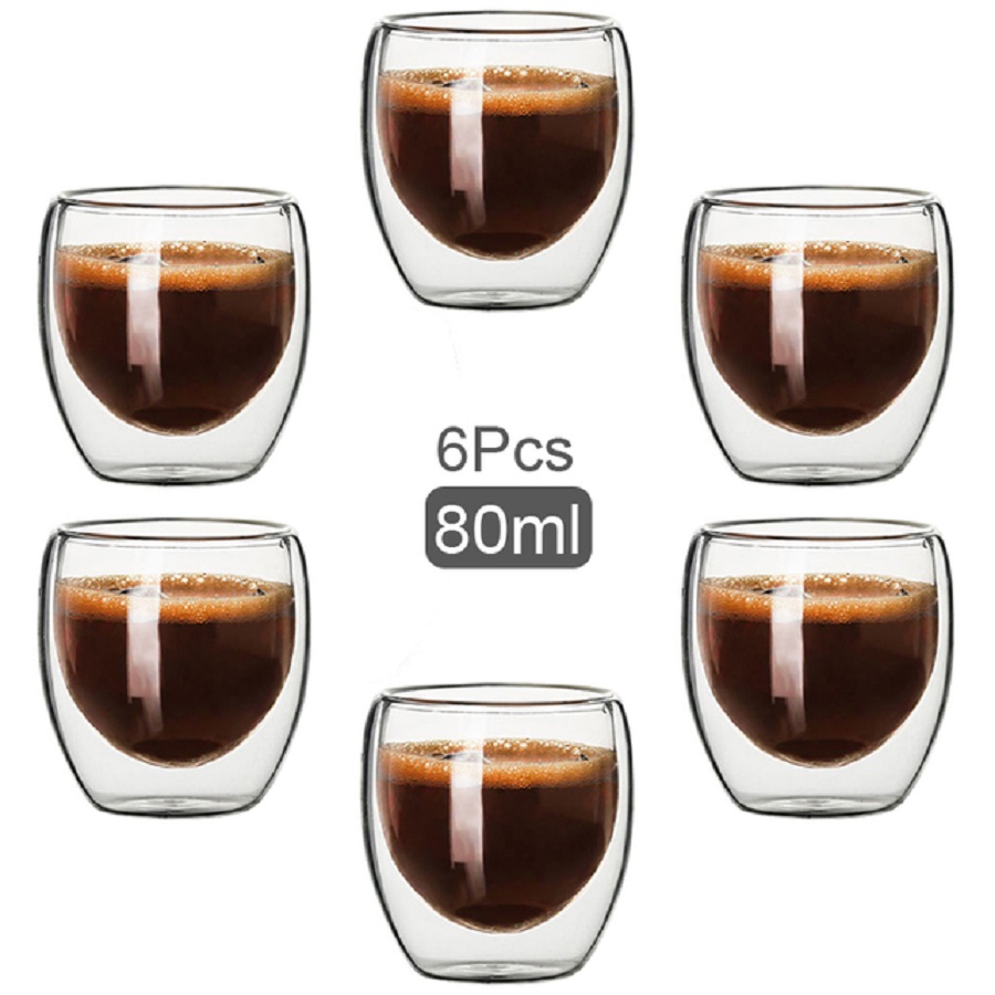 Coffee Tea And Sugar Set - Cangkir kopi kaca berdinding ganda cangkir