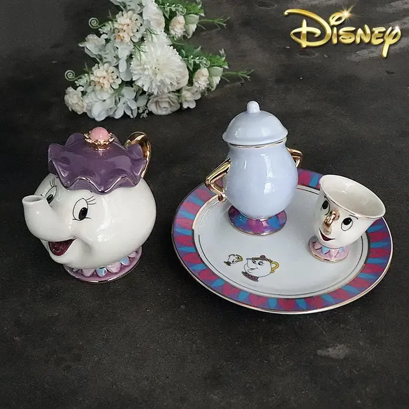 Coffee Tea And Sugar Set - Teko Teh Kartun Beauty And The