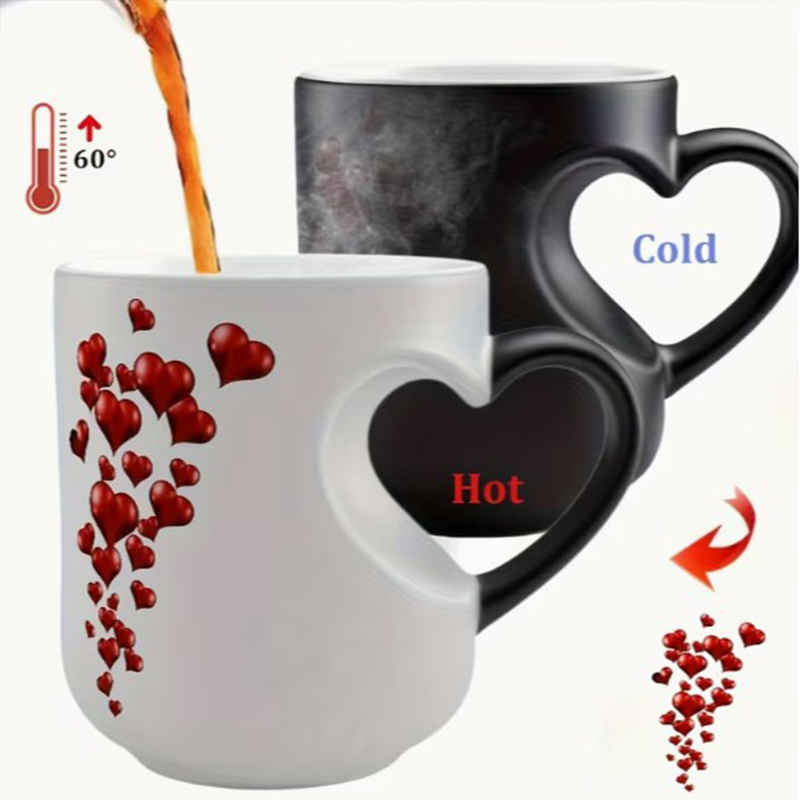 Coffee Tea Love - Mug Keramik Bertema Cinta, Hangat dan