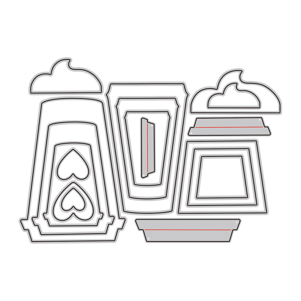 Coffee Tea Love - Set Mata Dadu Pemotongan Logam Cangkir