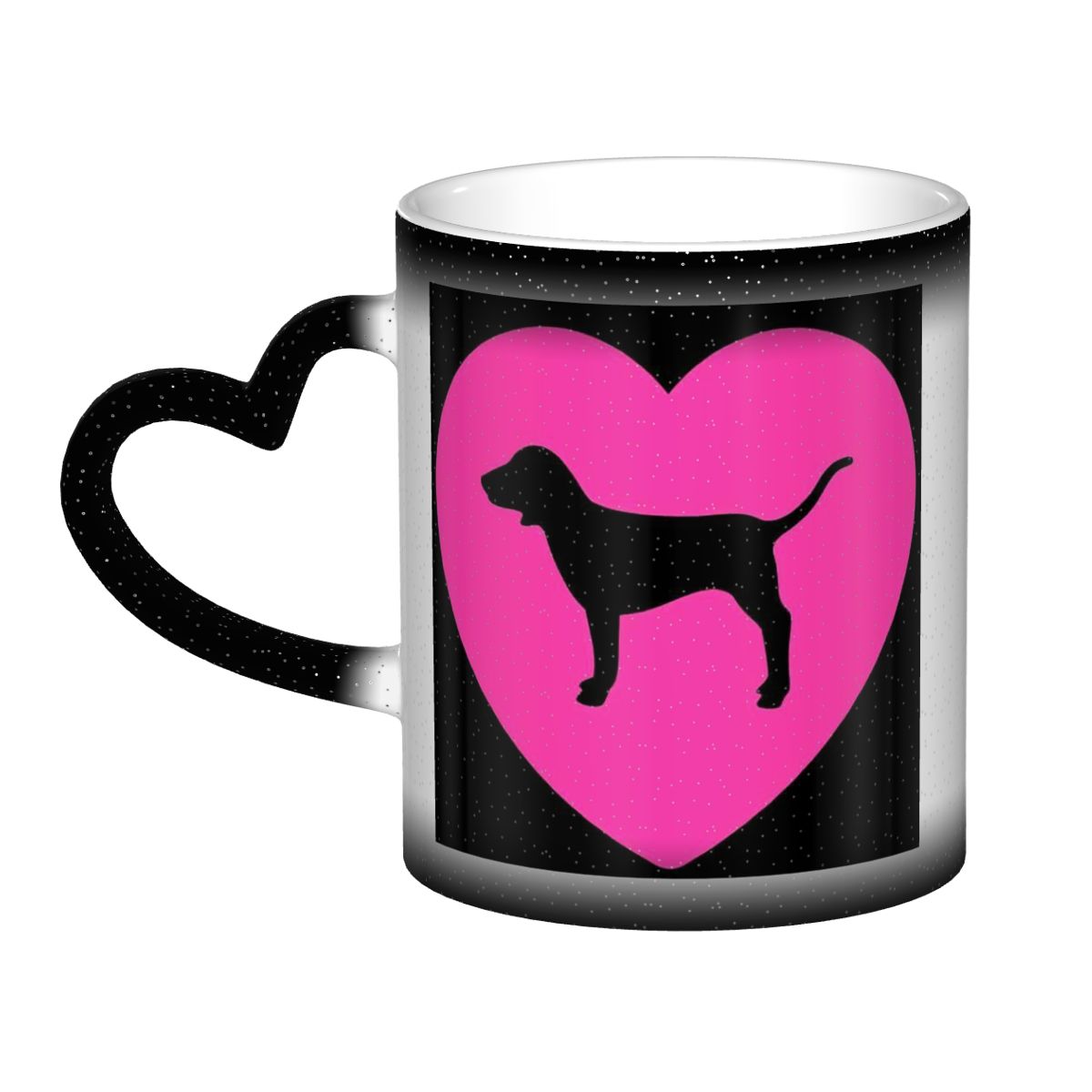 Coffee Tea Love - Mug Cinta Warna Pink Lucu, Cangkir