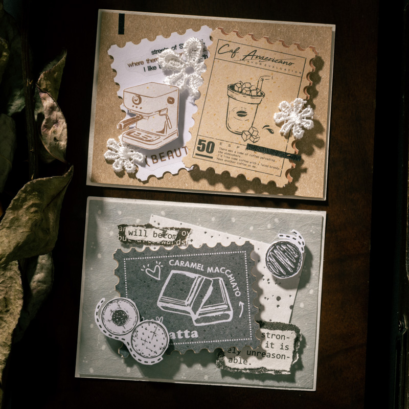 Coffee Tea Journal - Stiker Kolase Kue Kopi Vintage Pulau