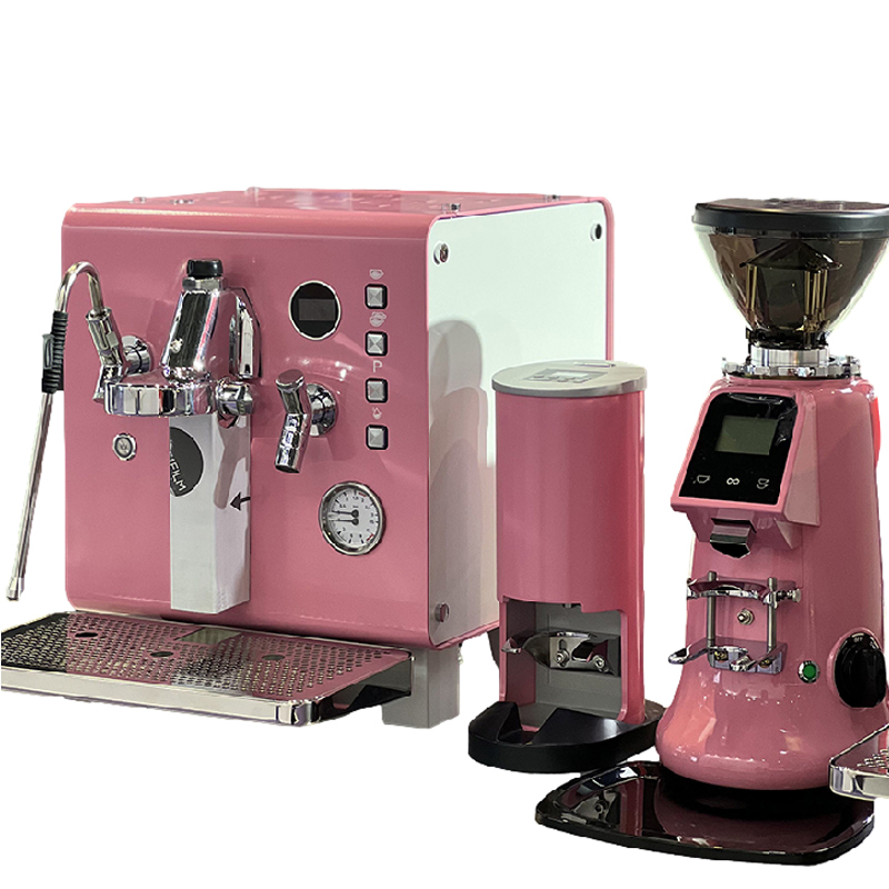 Coffee & Tea Restaurant - Mesin Kopi Profesional Pink Semi-Otomatis untuk