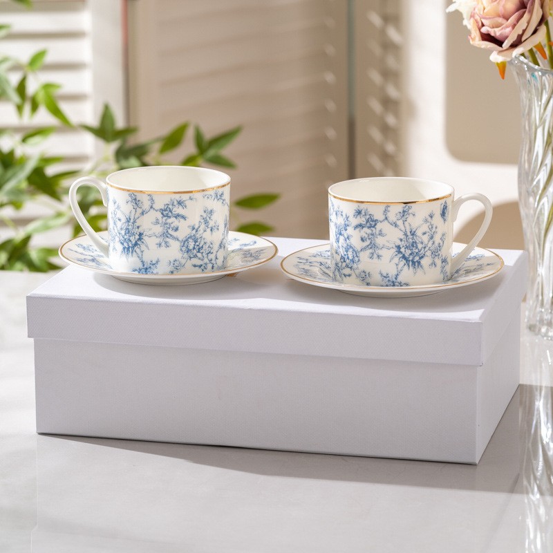 Coffee Tea Love - Set Kombinasi Cangkir dan Piring Kopi