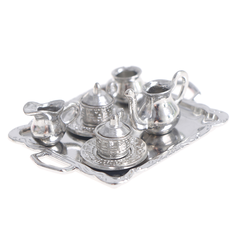 10 buah/Set 1/12 miniatur ruma - Coffee Tea And Sugar Set ulasan dan harga