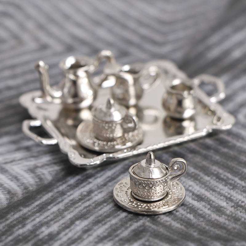 10 buah/Set 1/12 miniatur ruma - Coffee Tea And Sugar Set ulasan dan harga