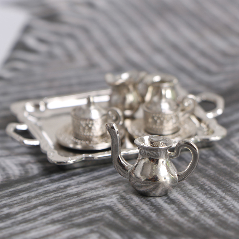 10 buah/Set 1/12 miniatur ruma - Coffee Tea And Sugar Set ulasan dan harga