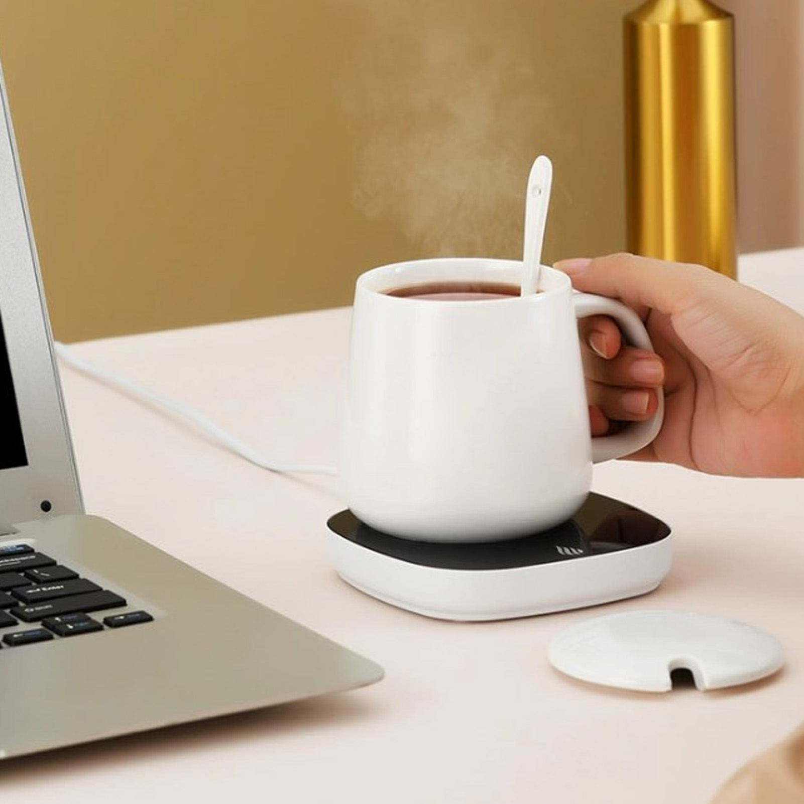 Penghangat Mug 16W Daya Rendah - Coffee Tea Warmer ulasan dan harga