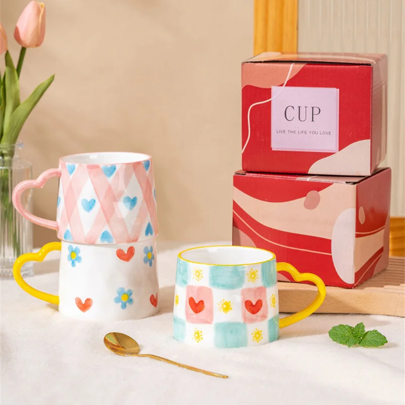 Cangkir keramik kreatif lucu d - Coffee Tea Love ulasan dan harga