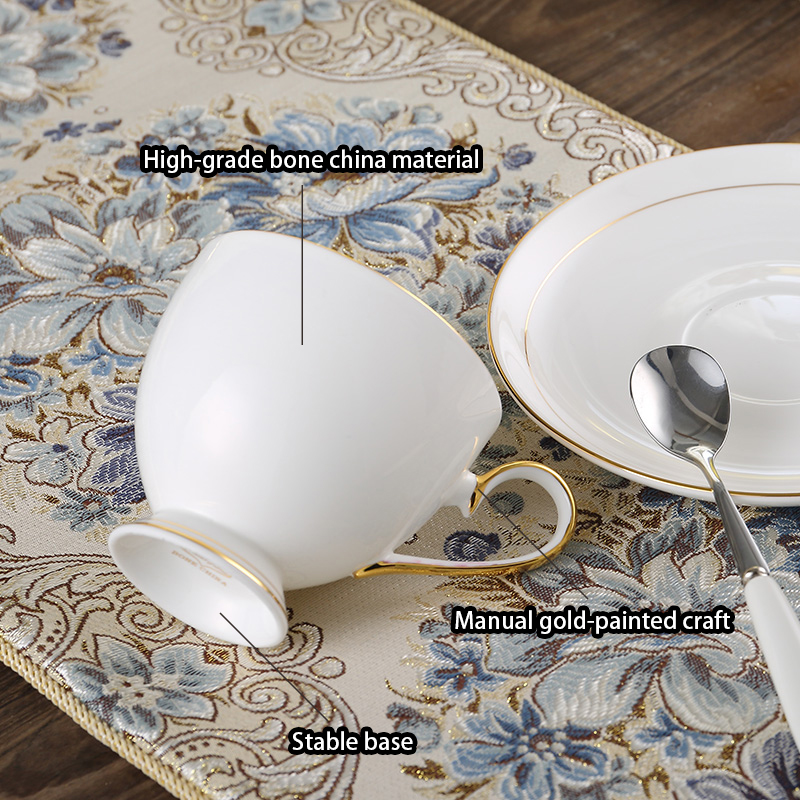 Grace Bone Kopi Set Putih Emas - Coffee Tea And Sugar Set ulasan dan harga