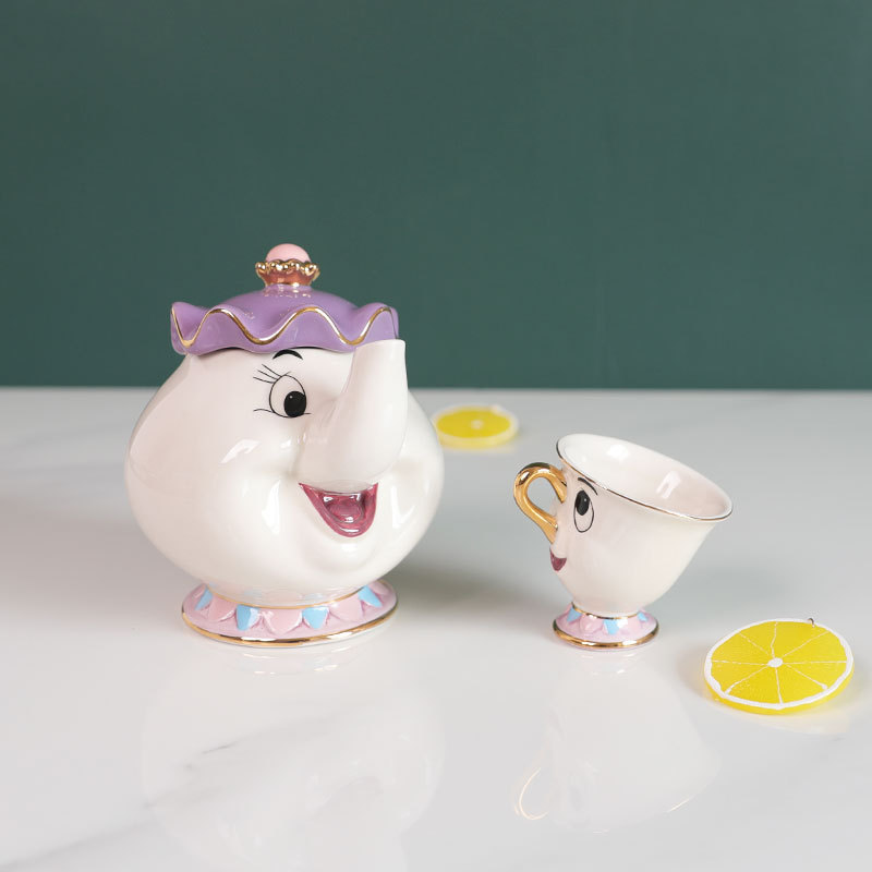 Teko Teh Kartun Beauty And The - Coffee Tea And Sugar Set ulasan dan harga