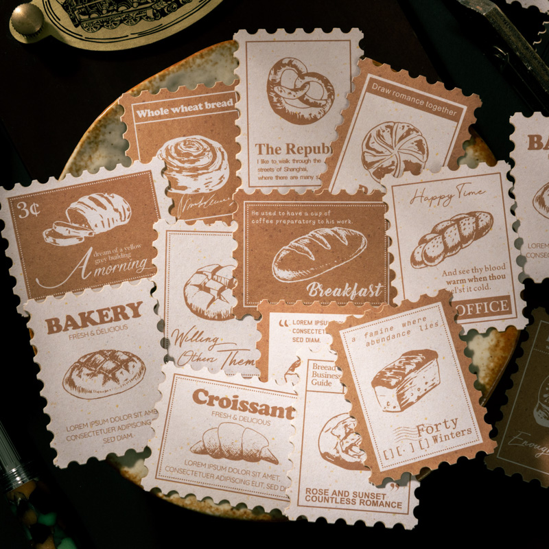 Stiker Kolase Kue Kopi Vintage - Coffee Tea Journal ulasan dan harga