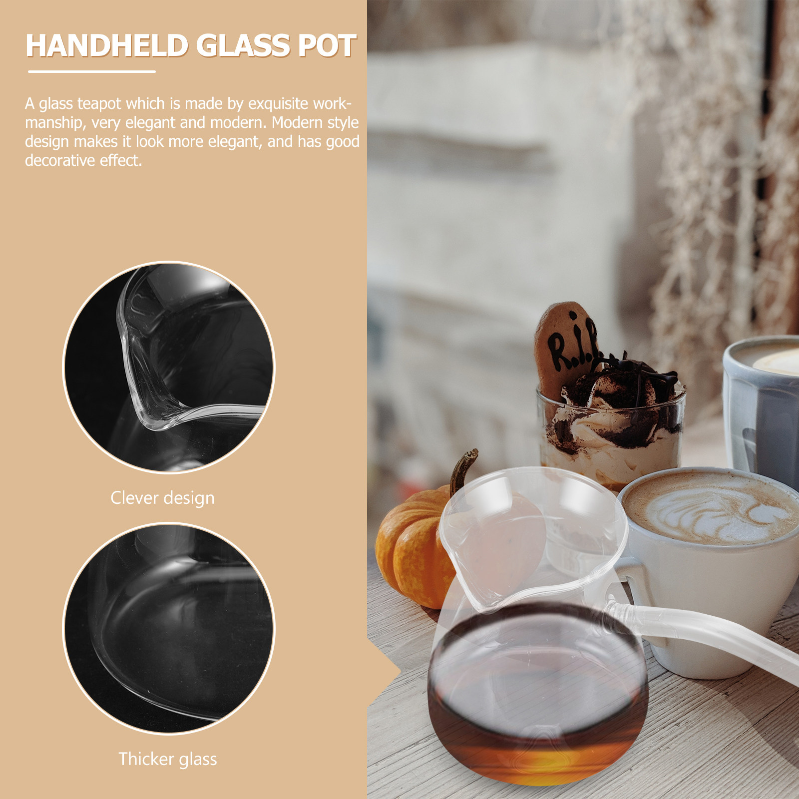 Teko Teh Kaca Tebal Mini Tahan - Tea And Coffee Kettle ulasan dan harga
