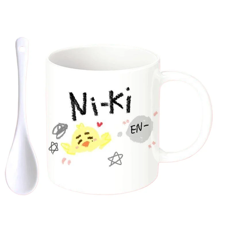 Mug Keramik Kartun Lucu ENHYPE - Coffee Tea Love ulasan dan harga