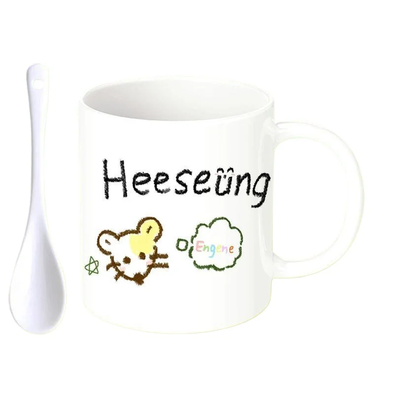 Mug Keramik Kartun Lucu ENHYPE - Coffee Tea Love ulasan dan harga